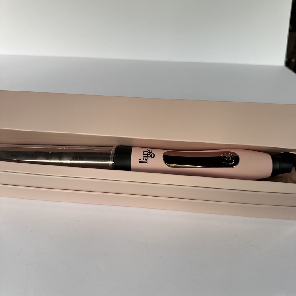 L'ange Le Curl 32mm Titanium Curling Wand Blush Pink Hair Styling Tool NEW - Picture 6 of 7